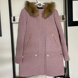 J. Crew Chateau Parka, sz 6, Dusty lilac pink